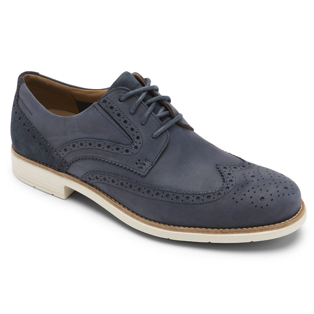 Rockport Mens Sneakers Blue - Total Motion Classic Dress Wingtip - UK 975-UXGDSJ